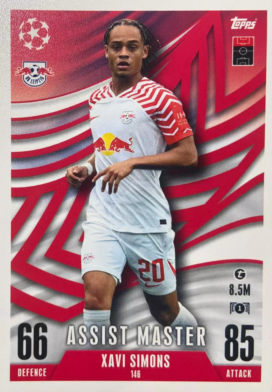 Карточка Хави Симонс ПСВ, ПСЖ, РБ Лейпциг, Тоттенхэм Лига Чемпионов 2023/24