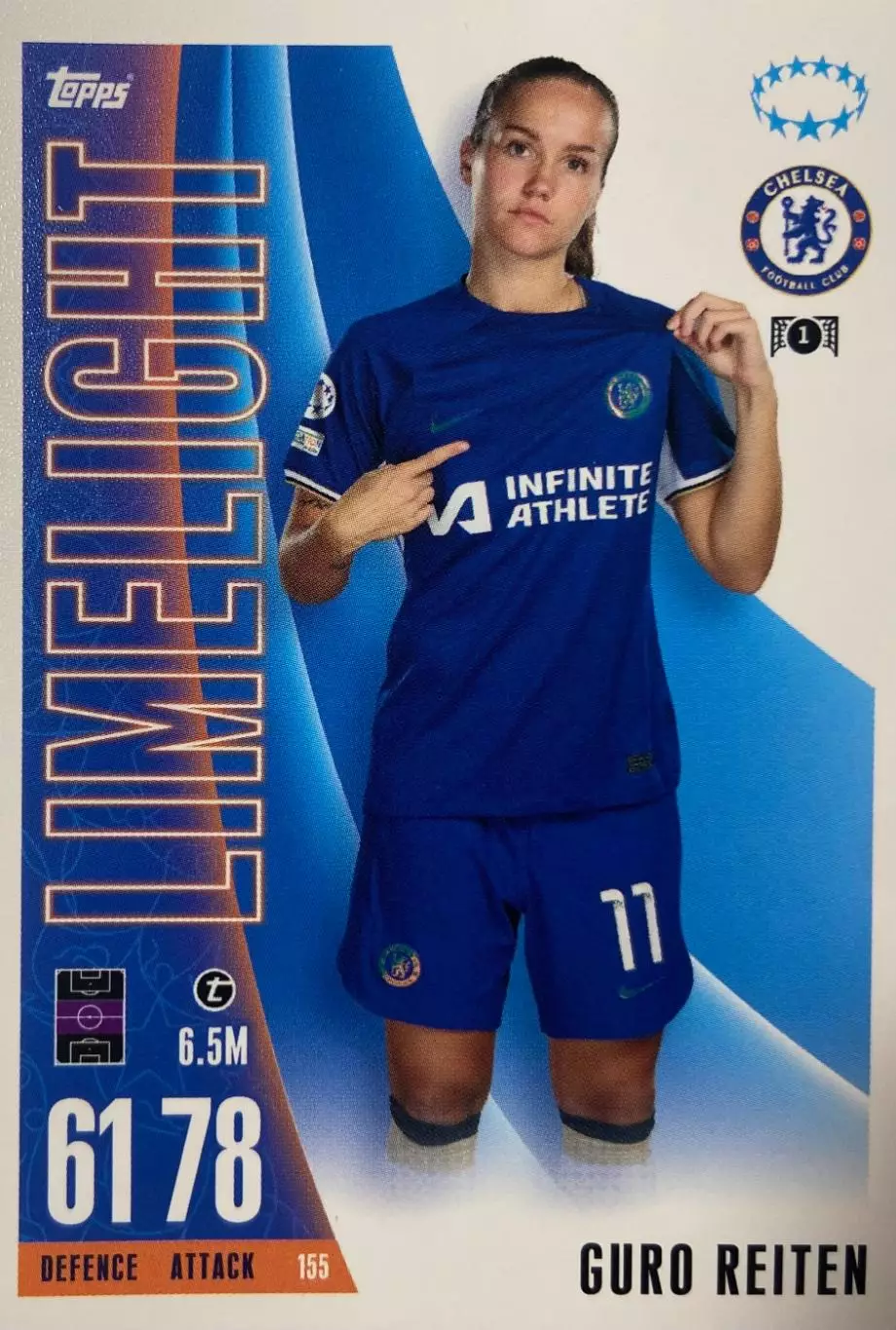 Футбол. Карточка Guro Reiten/Гуро Рейтен Челси 2023-24