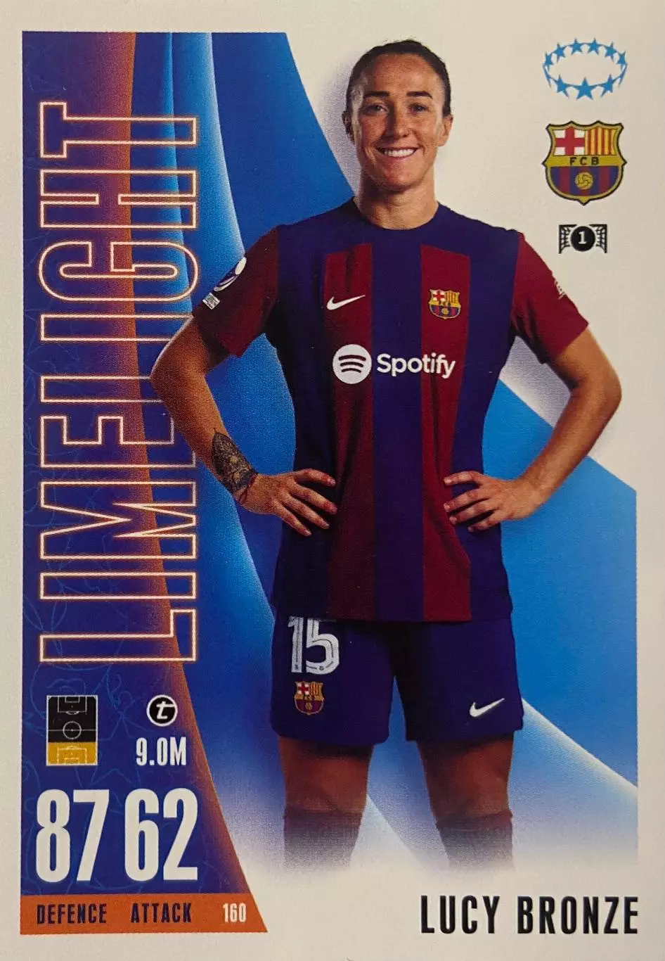 Карточка Lucy Bronze/Люси Бронз Барселона, Манчестер Сити, Челси, Лион 2023-24