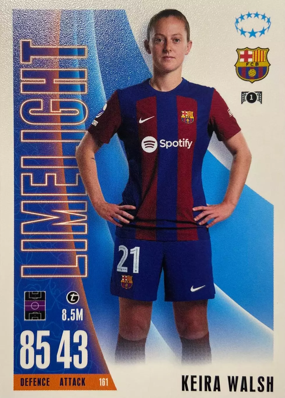 Футбол. Карточка Keira Walsh/Кира Уолш Барселона, Манчестер Сити, Челси 2023-24