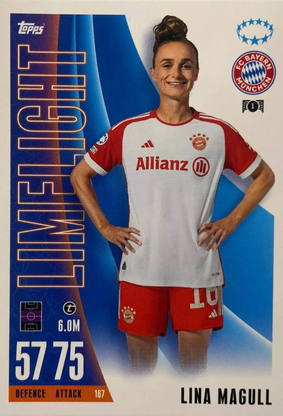 Футбол. Карточка Lina Magull/Лина Магулль Бавария, Интер, Вольфсбург 2023-24