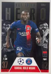 Футбол. Карточка Рандаль Коло Муани Пари Сен-Жермен/ПСЖ Лига Чемпионов 2023-24