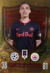 Футбол. Карточка Оскар Глух Ред Булл Зальцбург Лига Чемпионов 2023-24 TOPPS