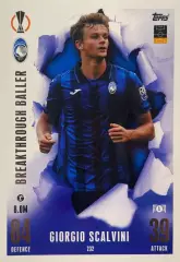 Футбол. Карточка Giorgio Scalvini/Джорджо Скальвини Аталанта Лига Европы 2023-24