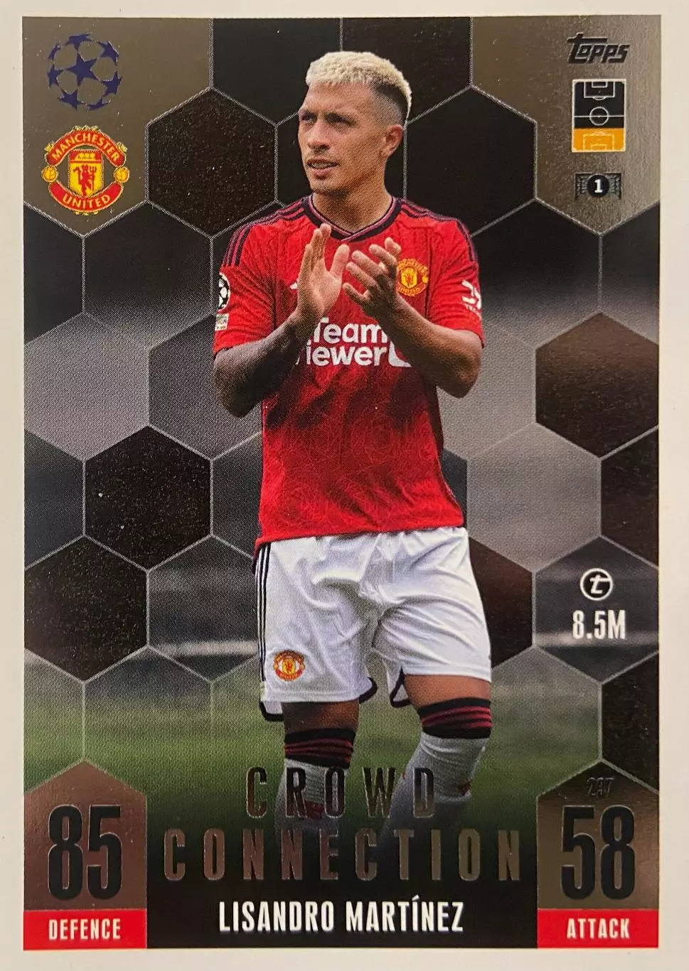 Футбол Карточка Лисандро Мартинес Манчестер Юнайтед, Аякс Лига Чемпионов 2023-24