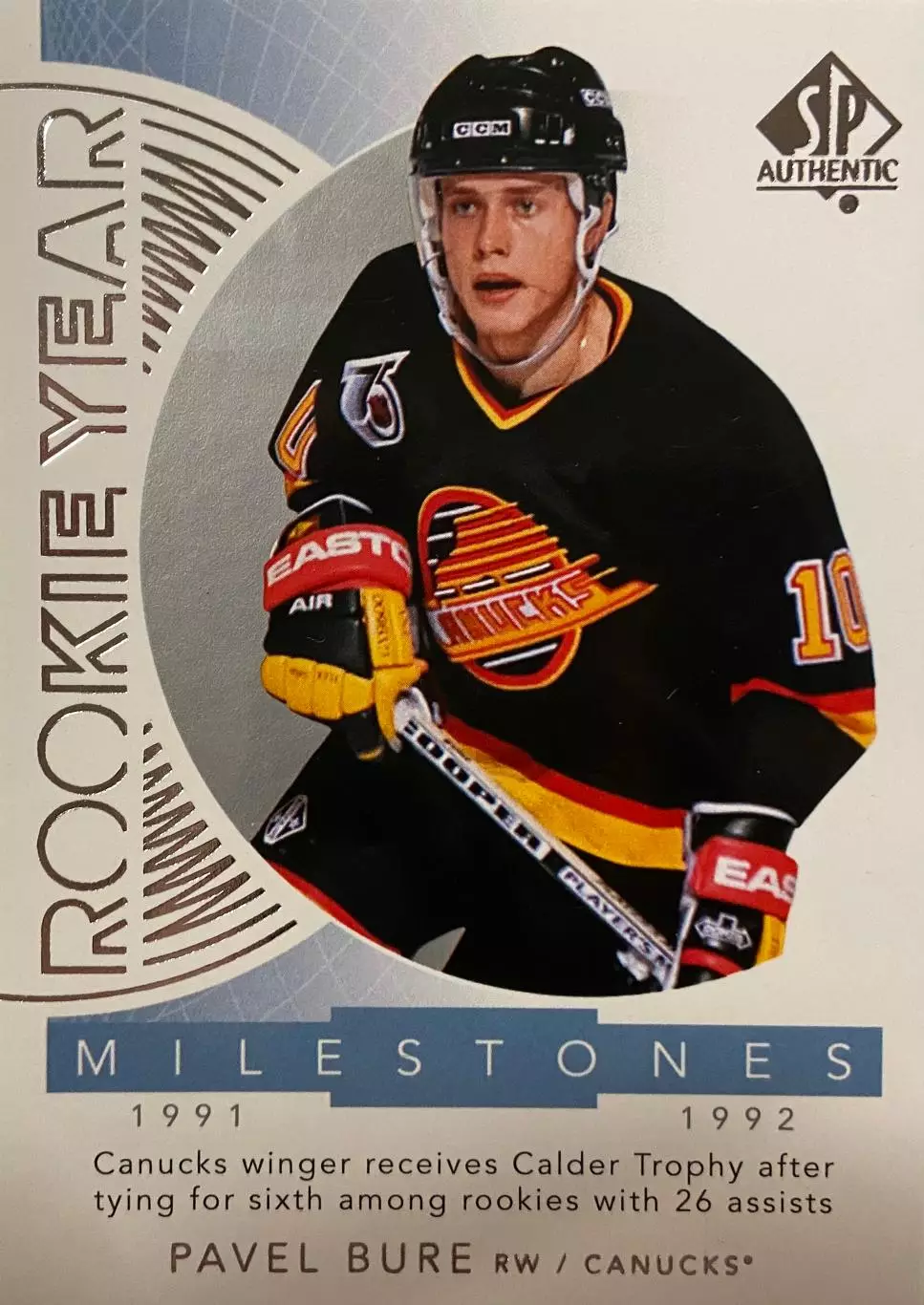 Карточка Павел Буре Vancouver Canucks-Ванкувер, Спартак, ЦСКА Москва НХЛ-NHL