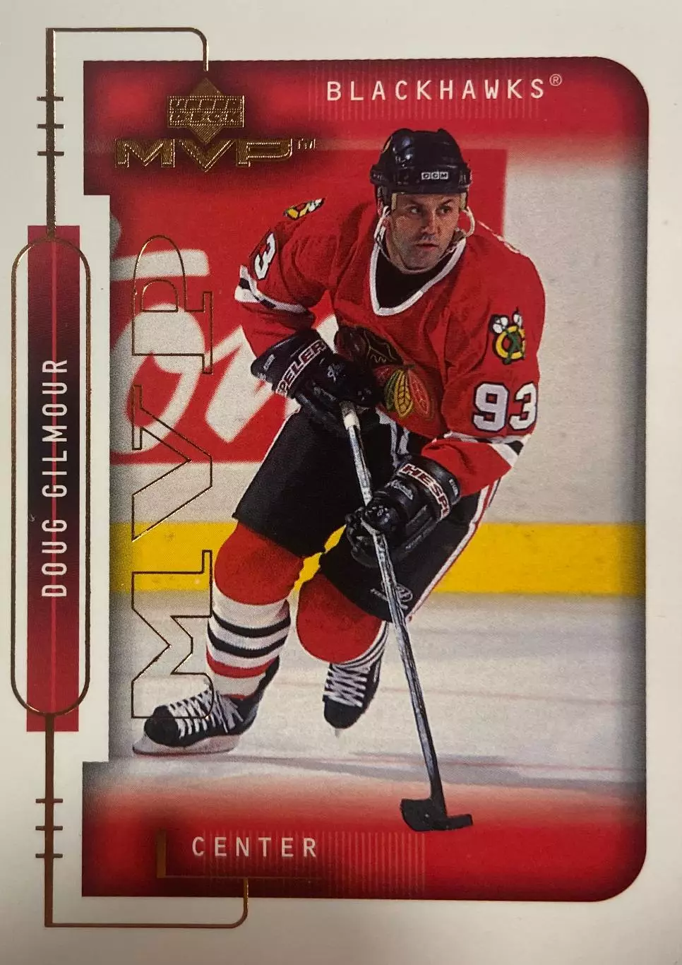 Хоккей. Карточка Doug Gilmour - Дуг Гилмор Chicago Blackhawks - Чикаго НХЛ/NHL