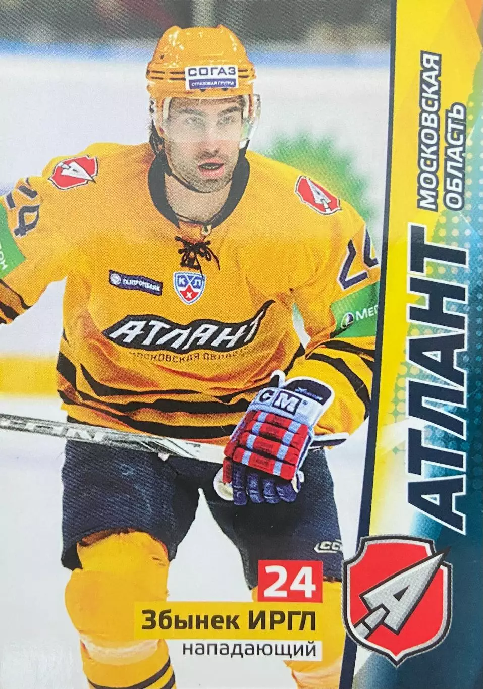 Хоккей. Карточка Збынек Иргл Атлант Московская область КХЛ/KHL сезон 2010/11