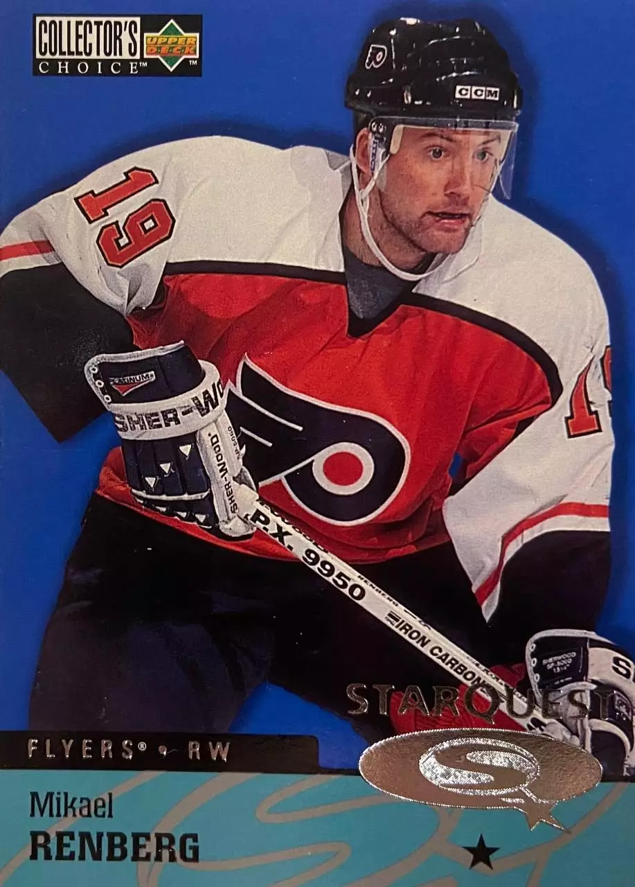 Карточка Mikael Renberg-Микаэль Ренберг Philadelphia Flyers-Филадельфия НХЛ/NHL