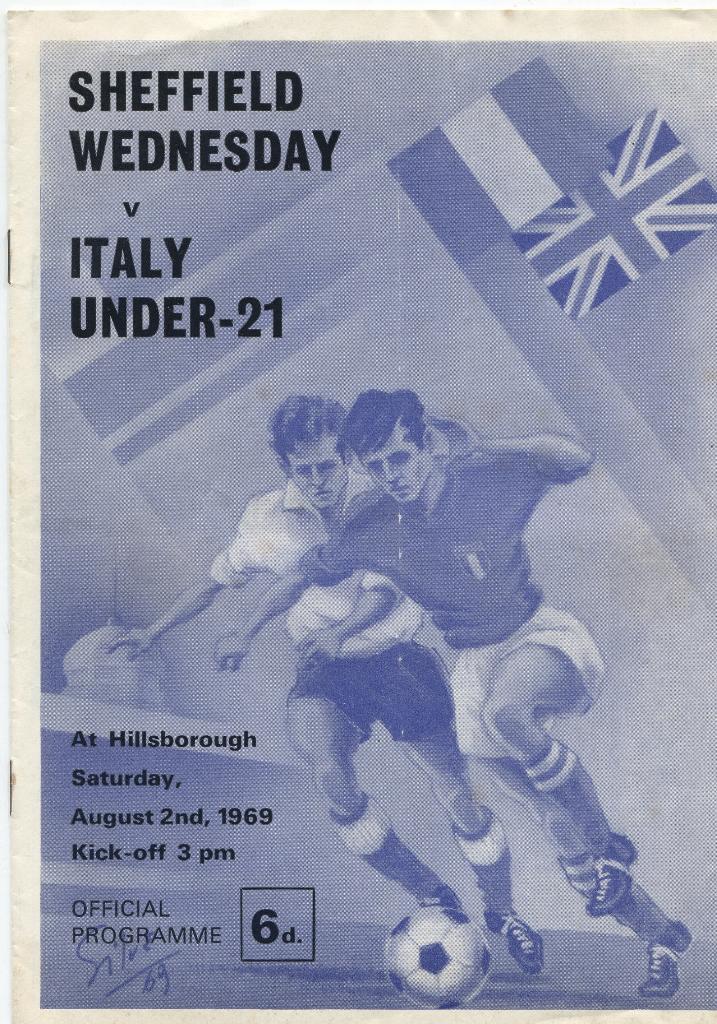 Sheffield United-Italy under -21 2.08.1969