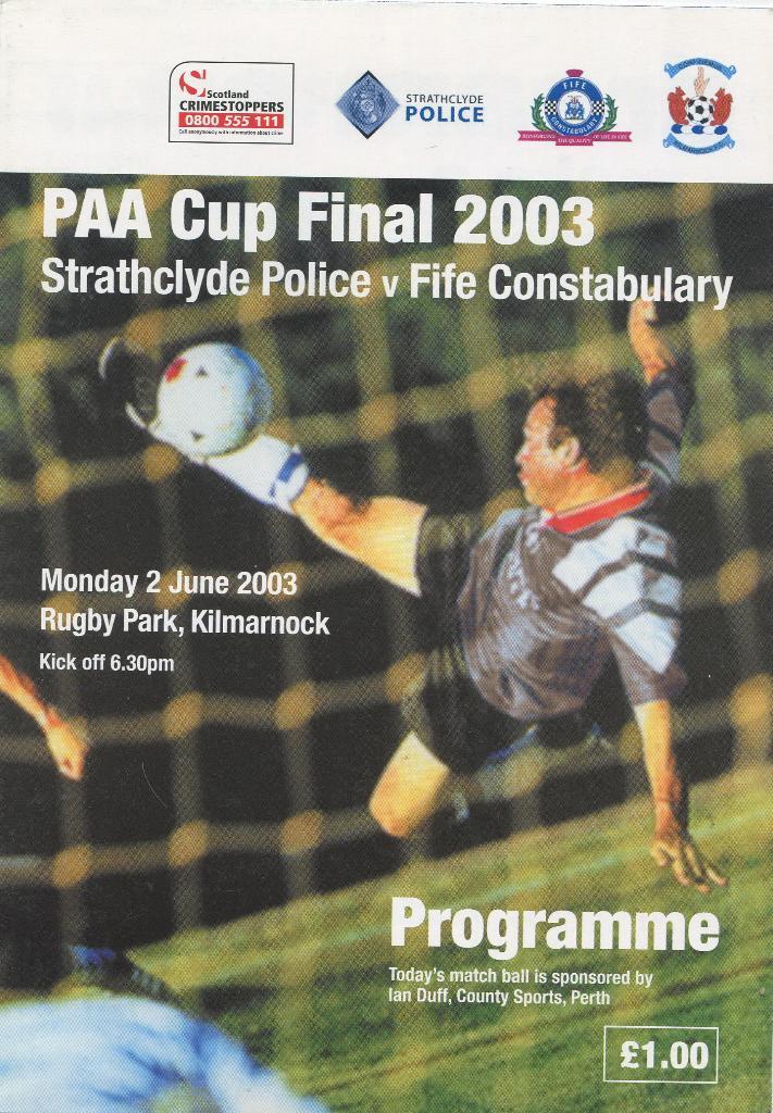 Strathclyde police-Fife Constabulary 2003