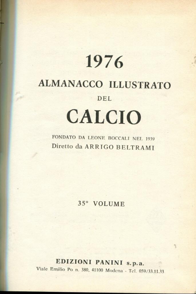 Almanacco Illustrato del Calcio 1976