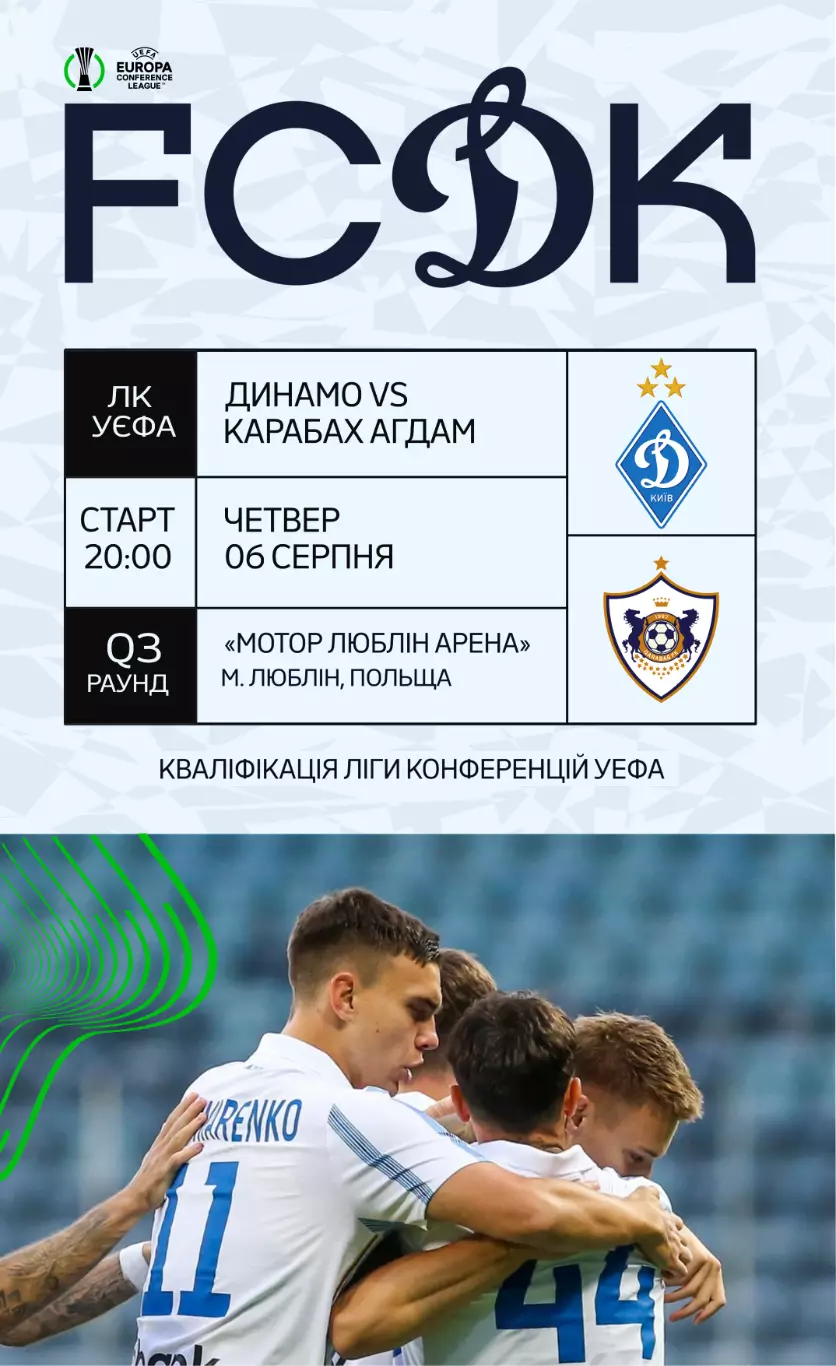 Динамо Киев - Карабах 6.08.2026