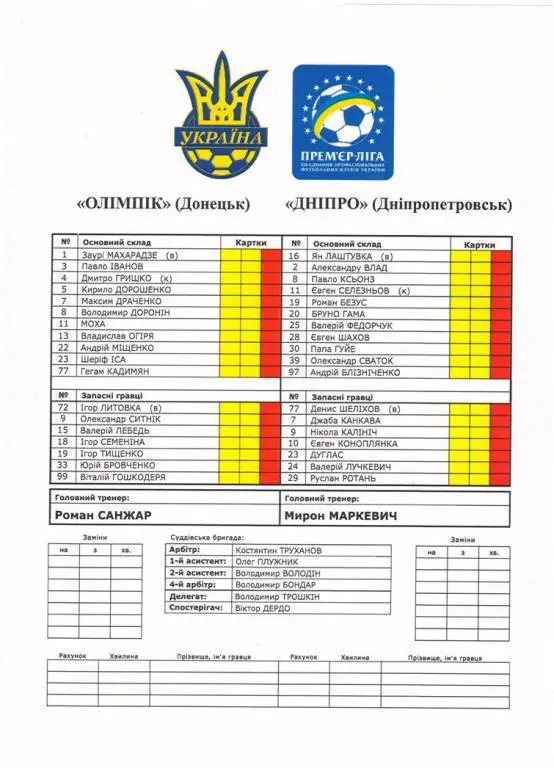 Олимпик Донецк - Днепр Днепропетровск 29.04.2015