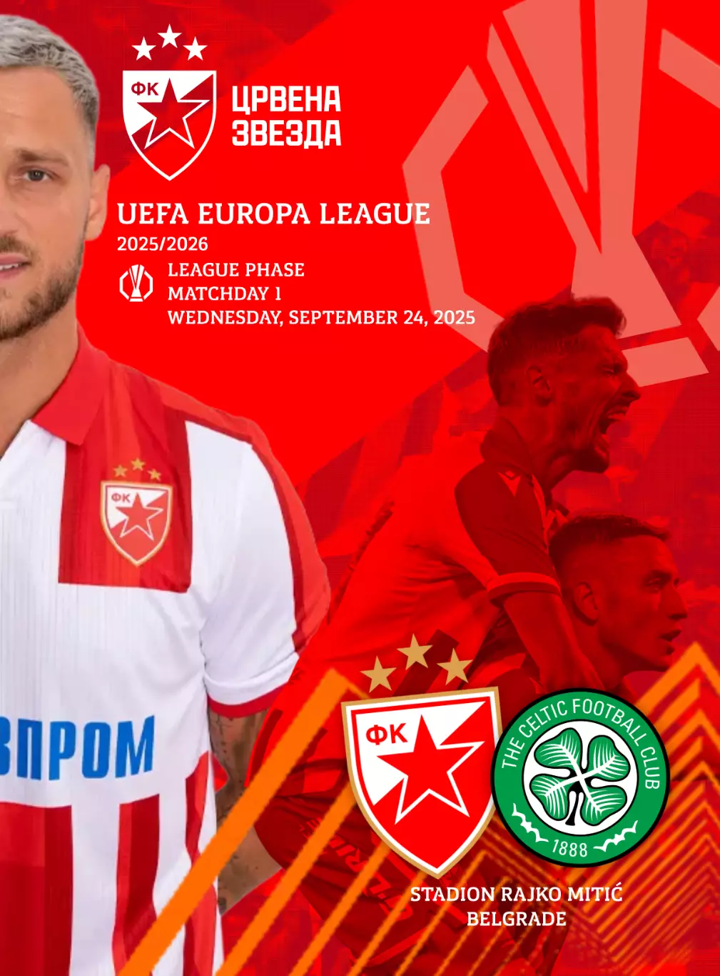 Црвена Звезда Белград - Селтик Глазго 24.09.2025