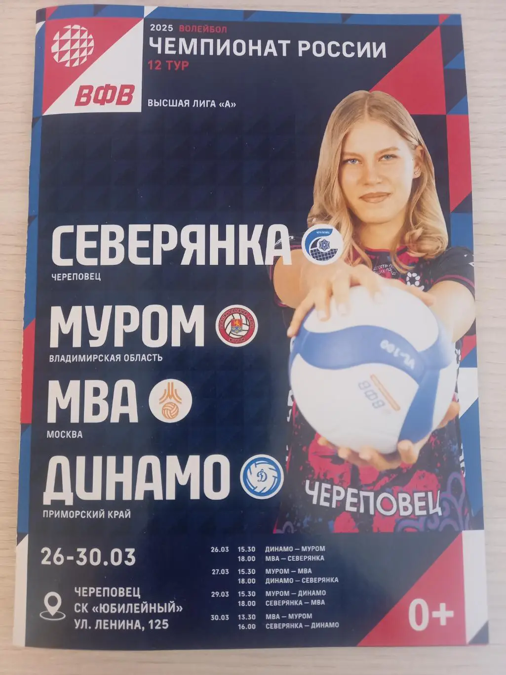 Северянка, Муром, МВА Москва, Динамо Приморский край 26-30.03.2025