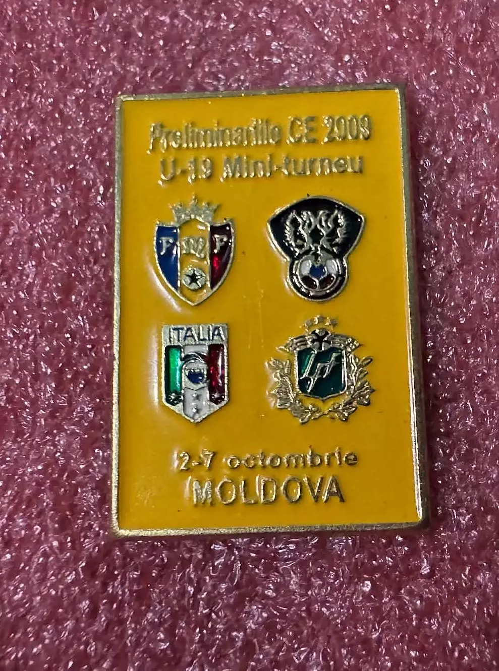 Знак Чемпионат Европы-2009 среди юниоров.Молдова,Россия,Италия,Латвия.