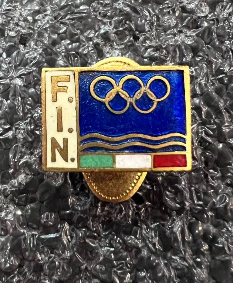 Знак Федерация плавания Италия Олимпиада.