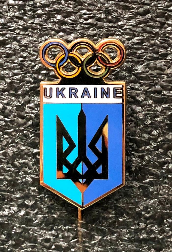 Знак НОК Национальный Олимпийский Комитет Украина.