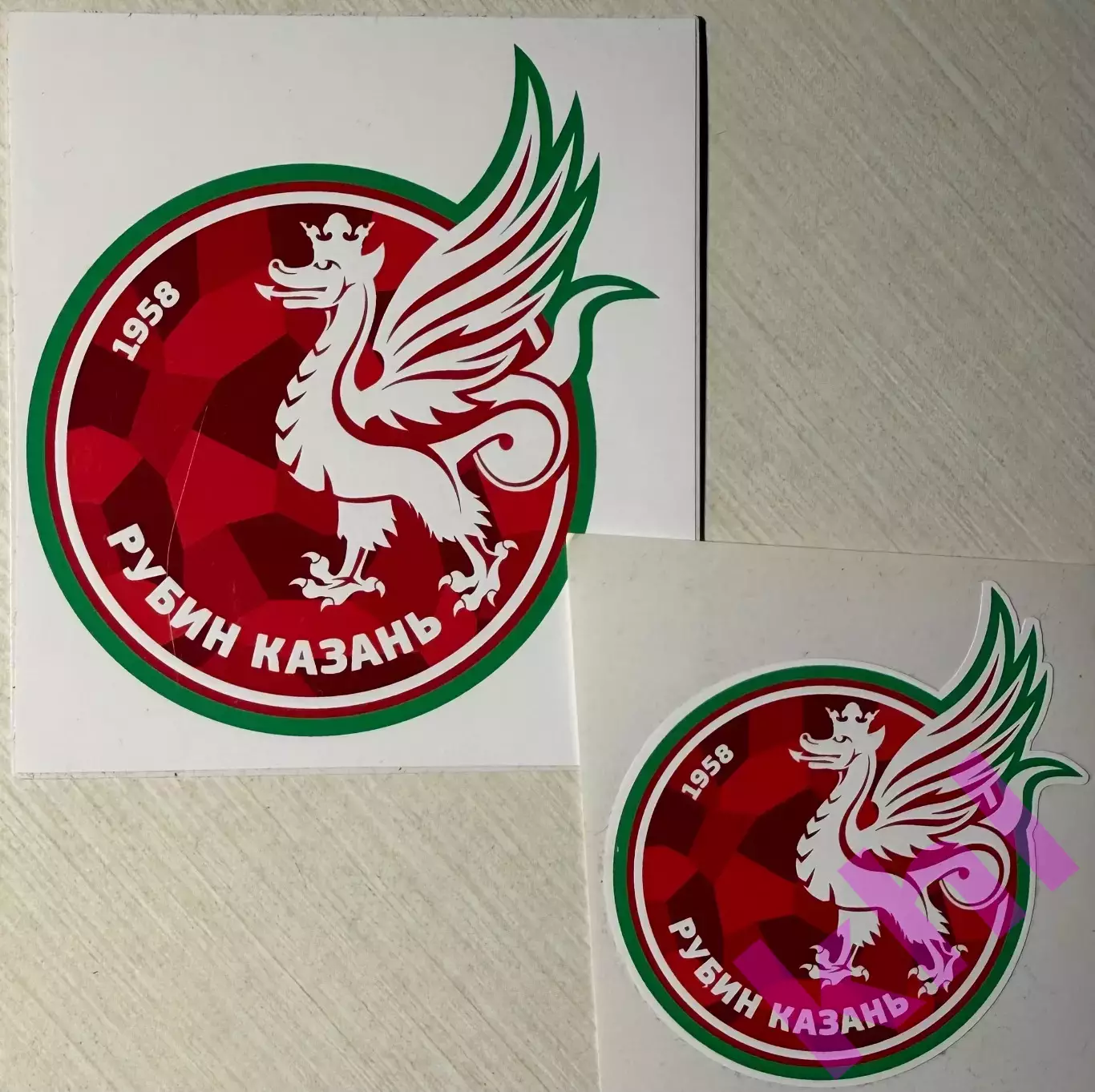 Рубин Казань (старый логотип) Наклейка (цена за обе!)