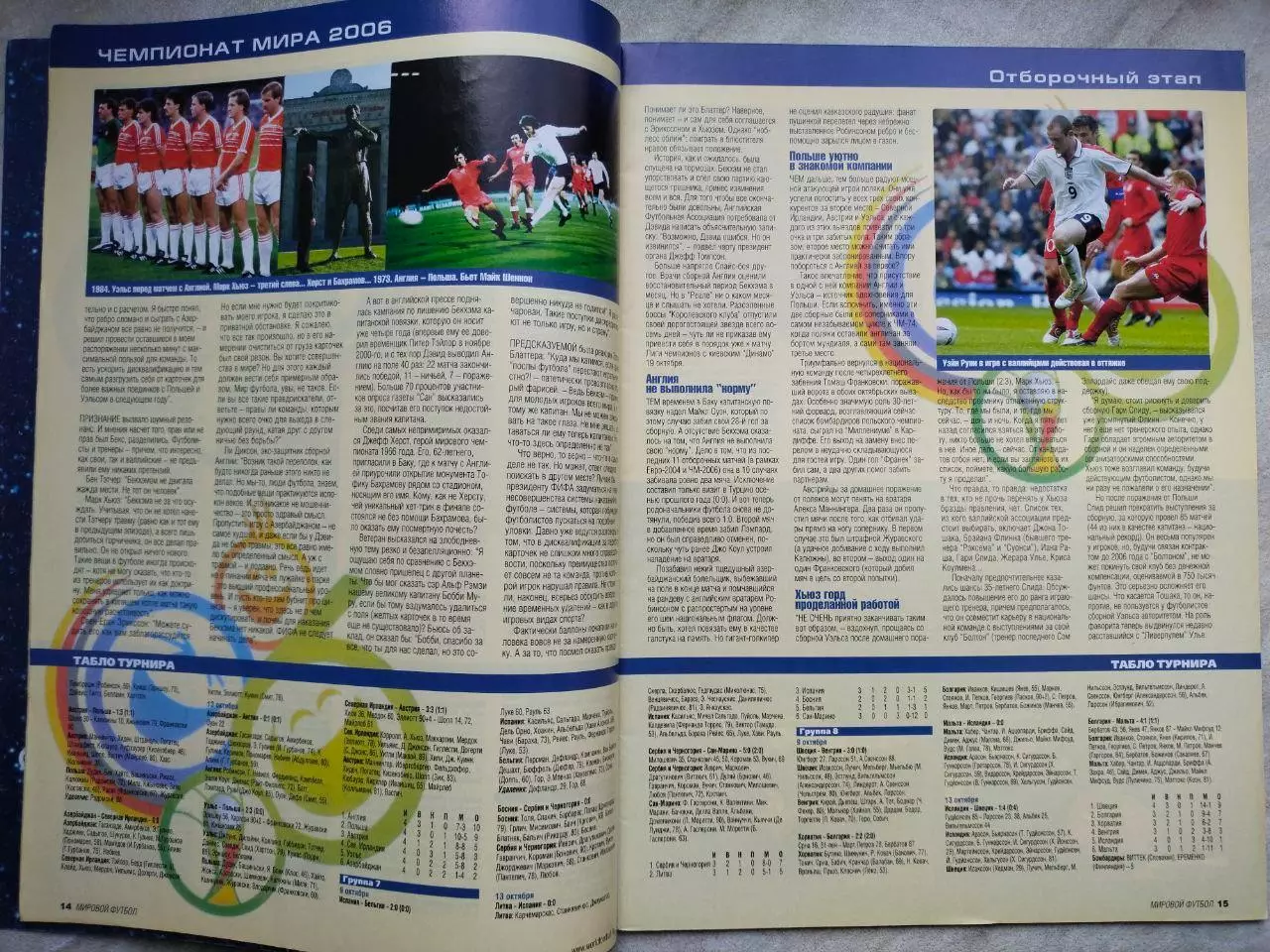 Журнал МИРОВОЙ ФУТБОЛ ноябрь 2004 год 1