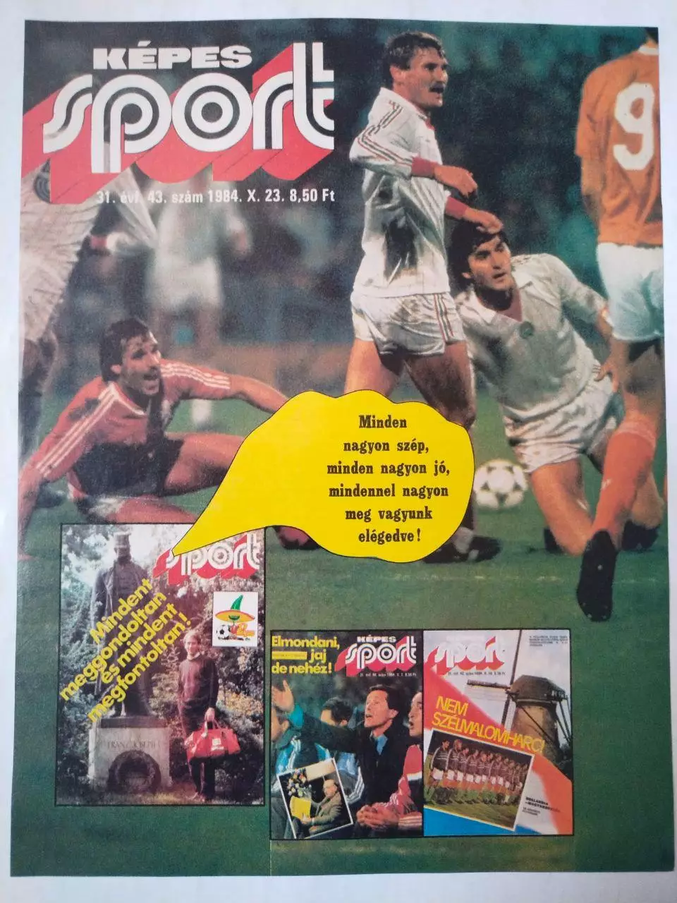Обложка журнала Кепеш спорт Венгрия № 43 за 1984 год