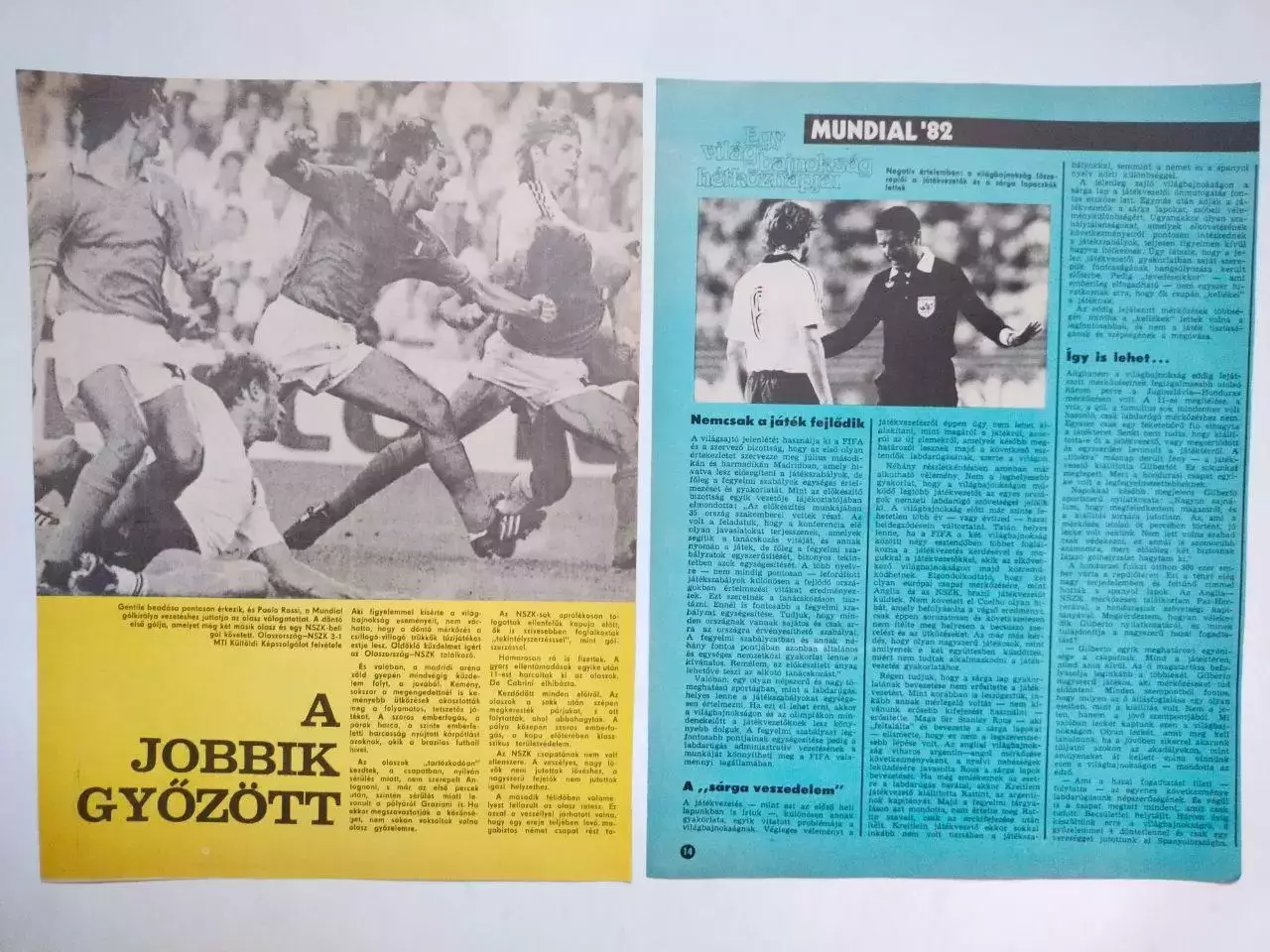Страницы из журнала Кепеш спорт о чемпионате мира по футболу 1982 год - 1