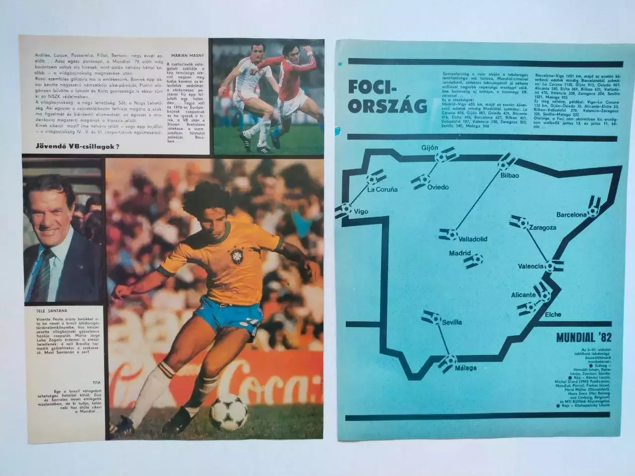 Страницы из журнала Кепеш спорт о чемпионате мира по футболу 1982 год - 6 1