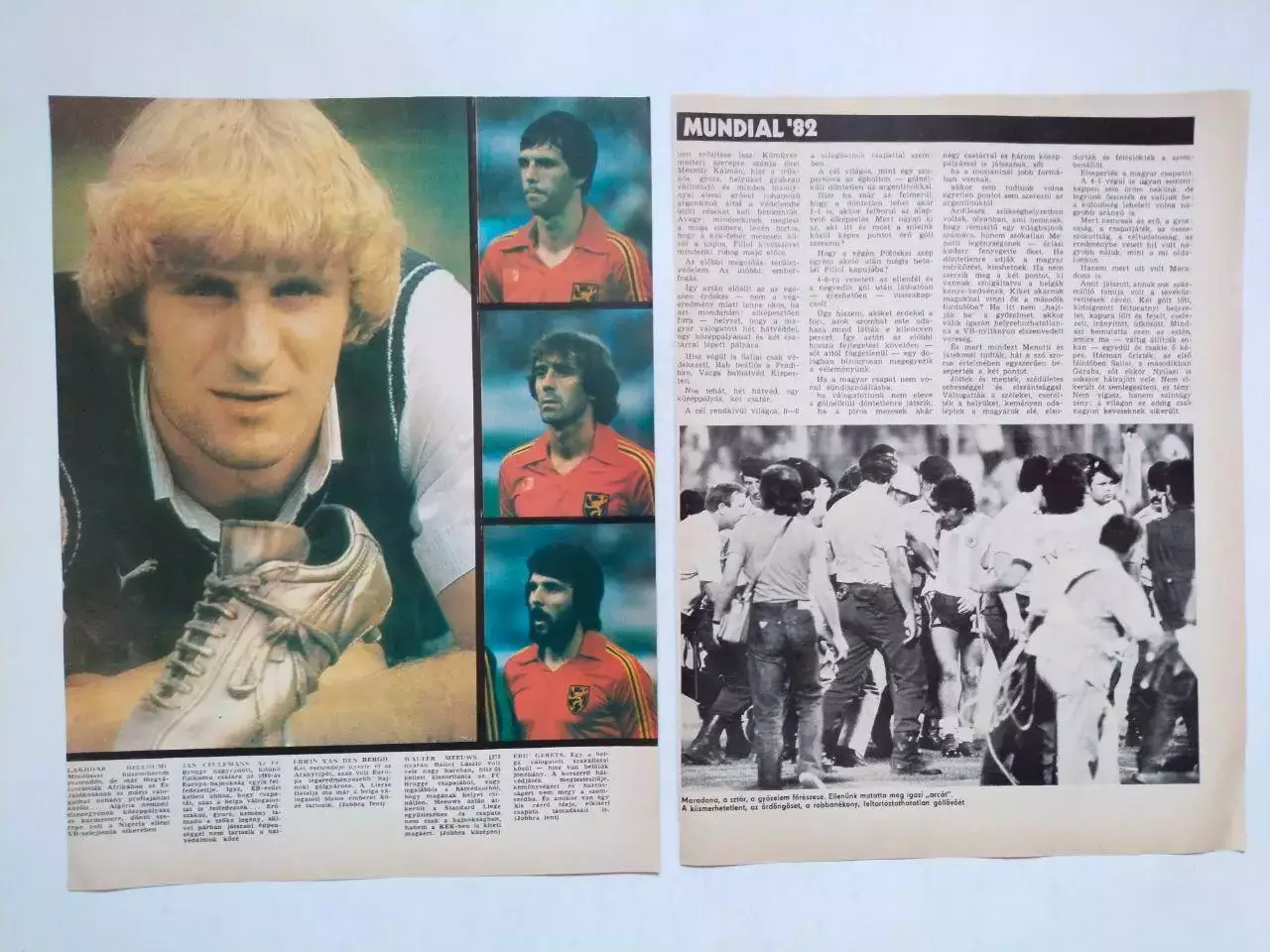 Страницы из журнала Кепеш спорт о чемпионате мира по футболу 1982 год - 7 1