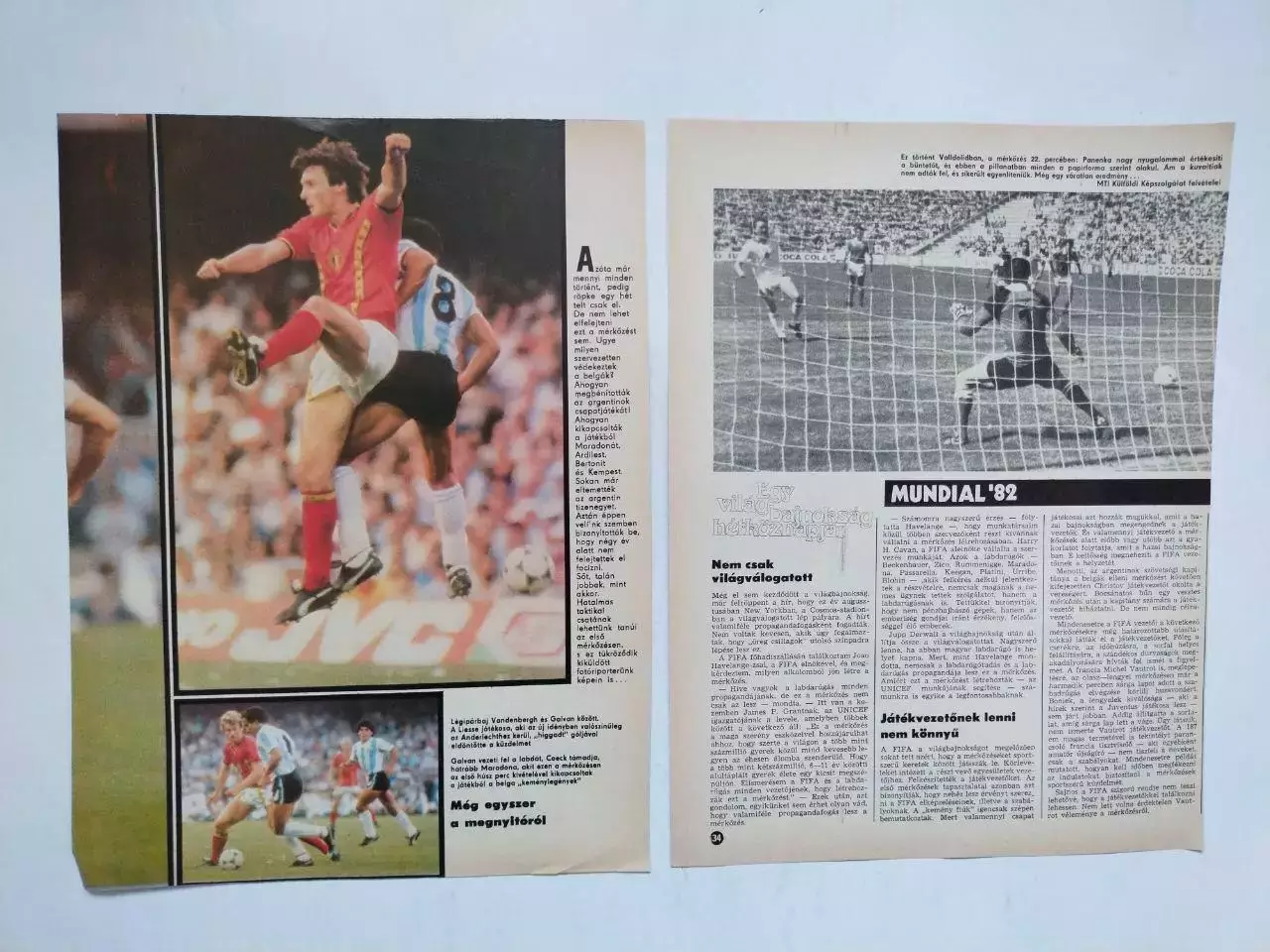 Страницы из журнала Кепеш спорт о чемпионате мира по футболу 1982 год - 8