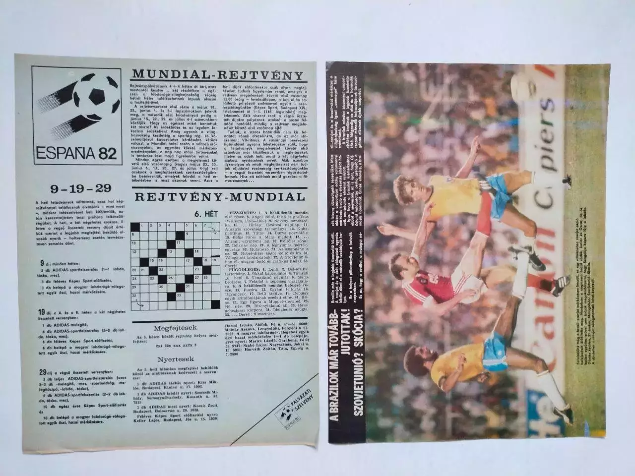 Страницы из журнала Кепеш спорт о чемпионате мира по футболу 1982 год - 8 1