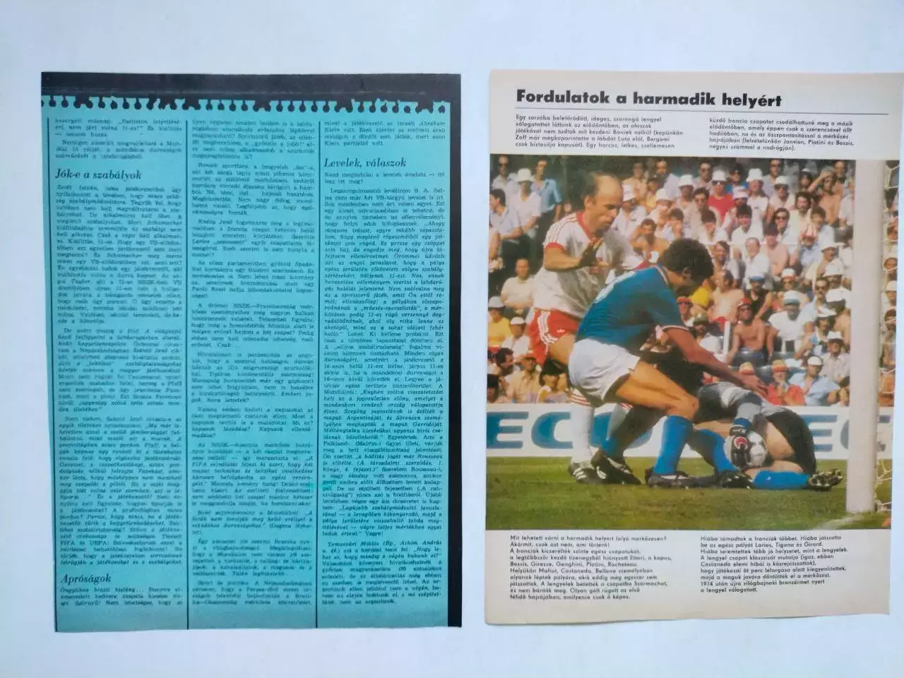 Страницы из журнала Кепеш спорт о чемпионате мира по футболу 1982 год - 10 1