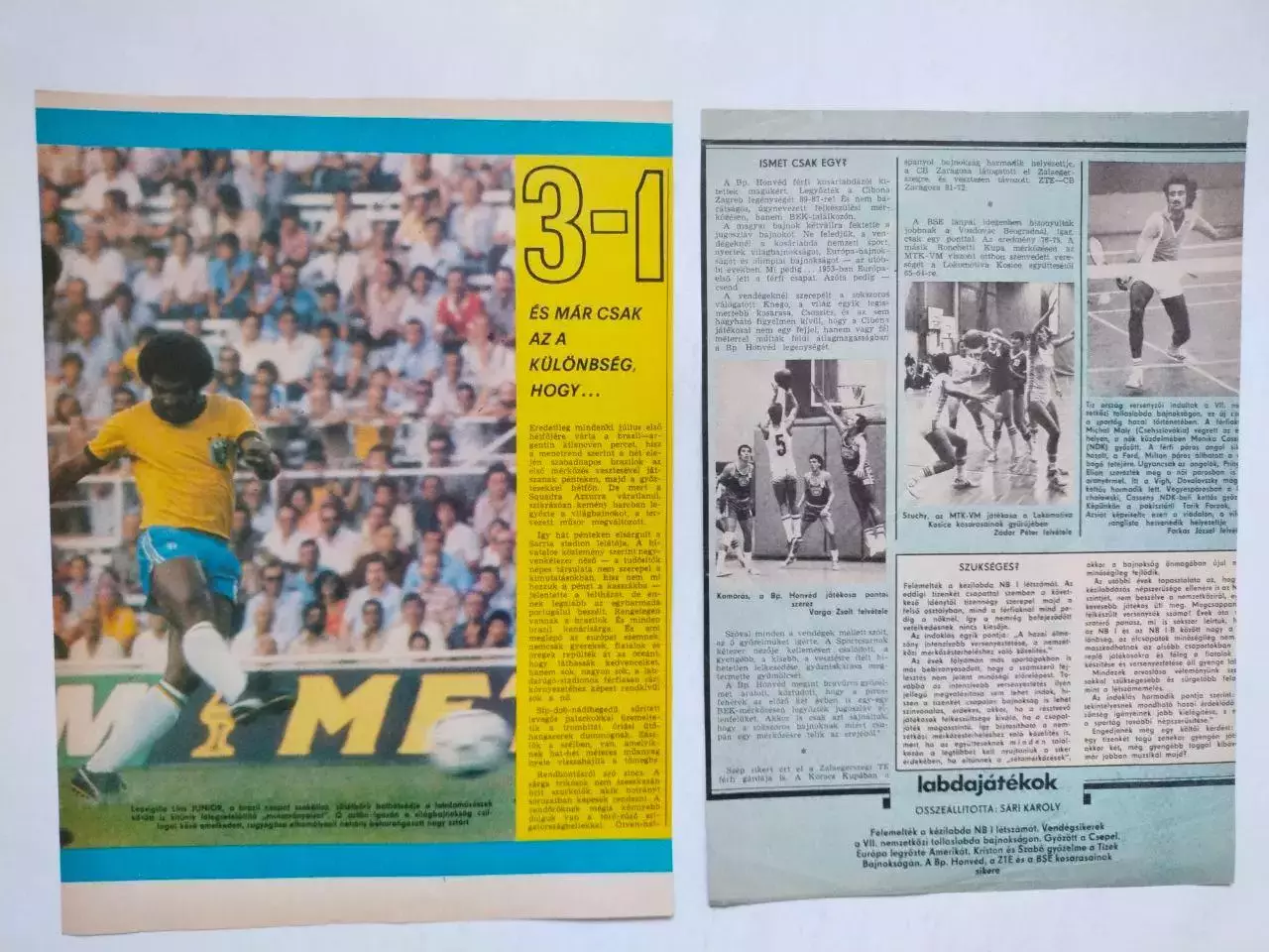 Страницы из журнала Кепеш спорт о чемпионате мира по футболу 1982 год - 11 1