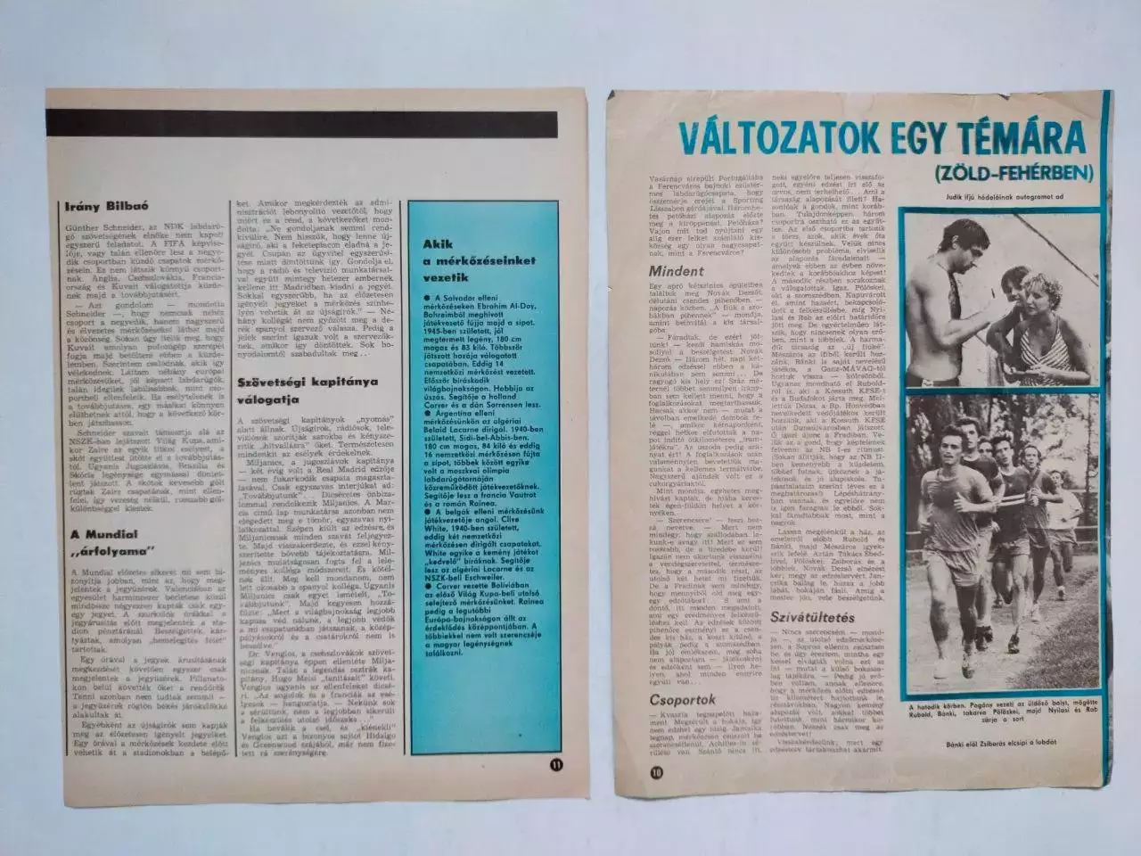 Страницы из журнала Кепеш спорт о чемпионате мира по футболу 1982 год - 12 1