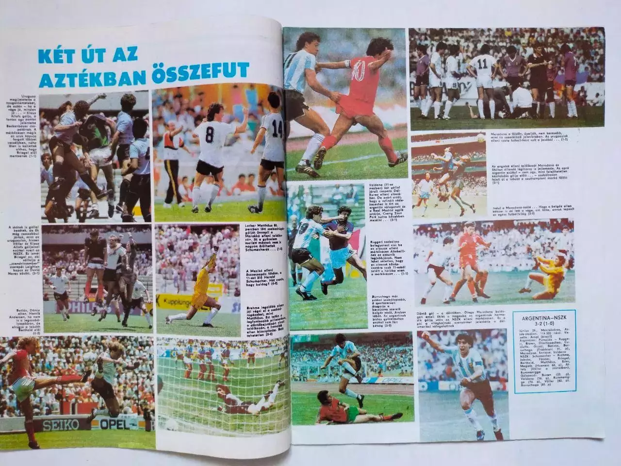 Журнал Кепеш спорт Венгрия № 26 за 1986 год чемпионат мира в Мексике - Аргентина 2
