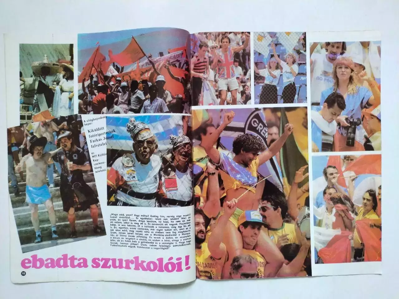 Журнал Кепеш спорт Венгрия № 26 за 1986 год чемпионат мира в Мексике - Аргентина 4