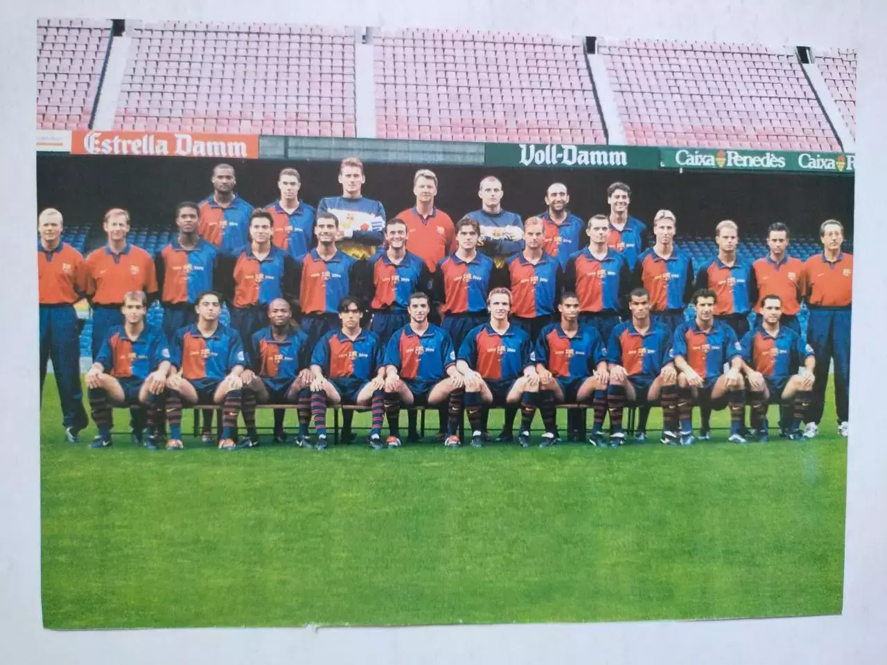 Постер из журнала Футбол Украина Футбольный клуб Барселона 1999 г.