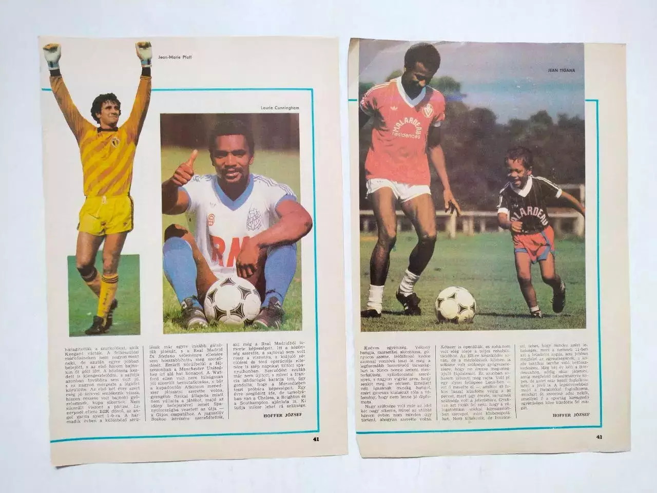 Из журнала LABDARUGAS футболисты Тигана,Пфафф,Каннингем