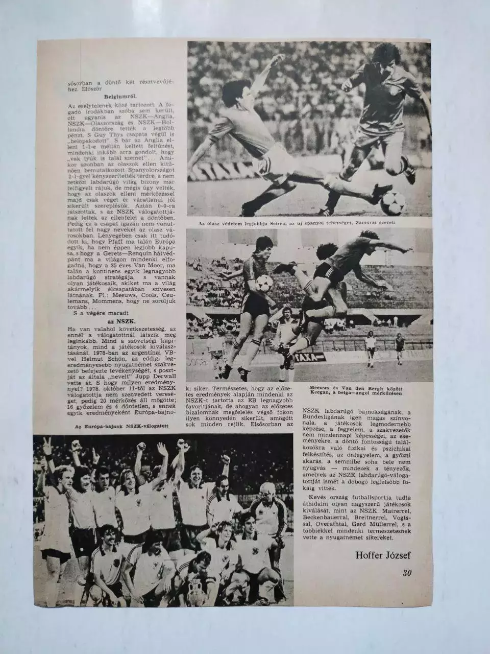 Из журнала LABDARUGAS футбол ЕВРО 1980 1