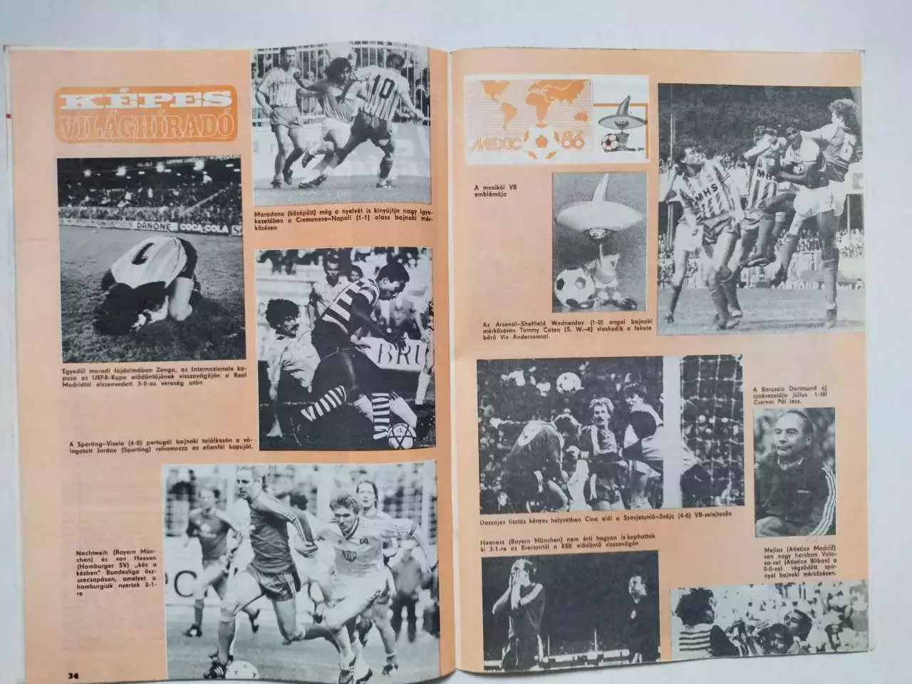 Журнал LABDARUGAS ЛАБДАРУГАШ № 6 за 1985 г. сборная Венгрии 3