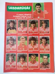 Журнал LABDARUGAS ЛАБДАРУГАШ № 6 за 1985 г. сборная Венгрии