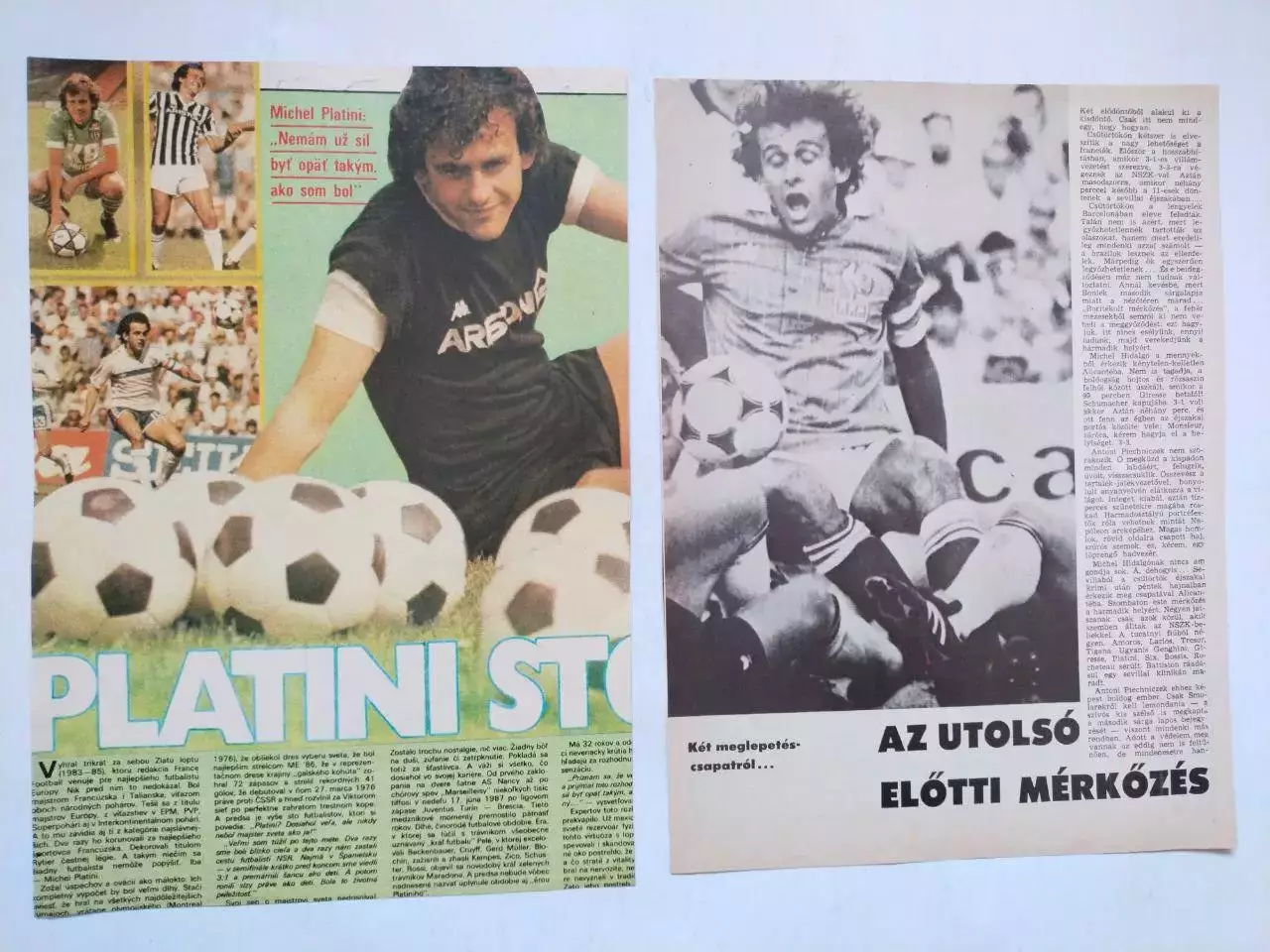 Мишель Платини Франция - подборка фото и статей из зарубежных изданий 7 шт 2