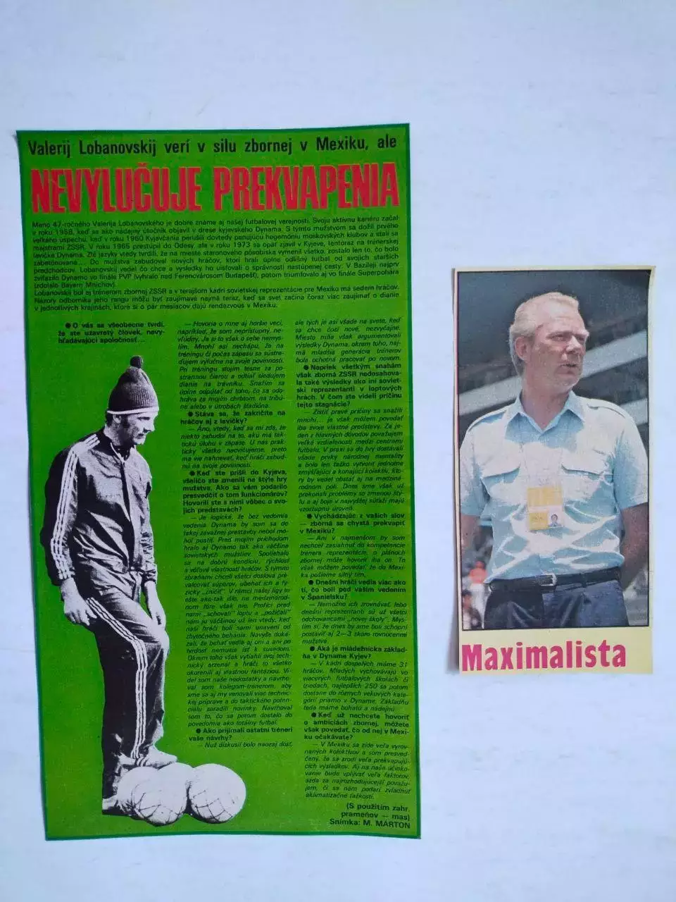 Вырезки из иностранных журналов Валерий Васильевич Лобановский