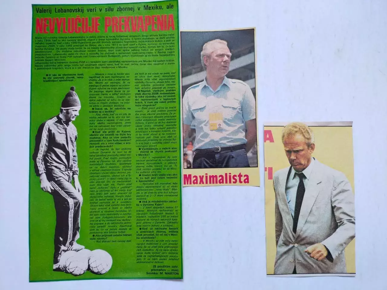 Вырезки из иностранных журналов Валерий Васильевич Лобановский