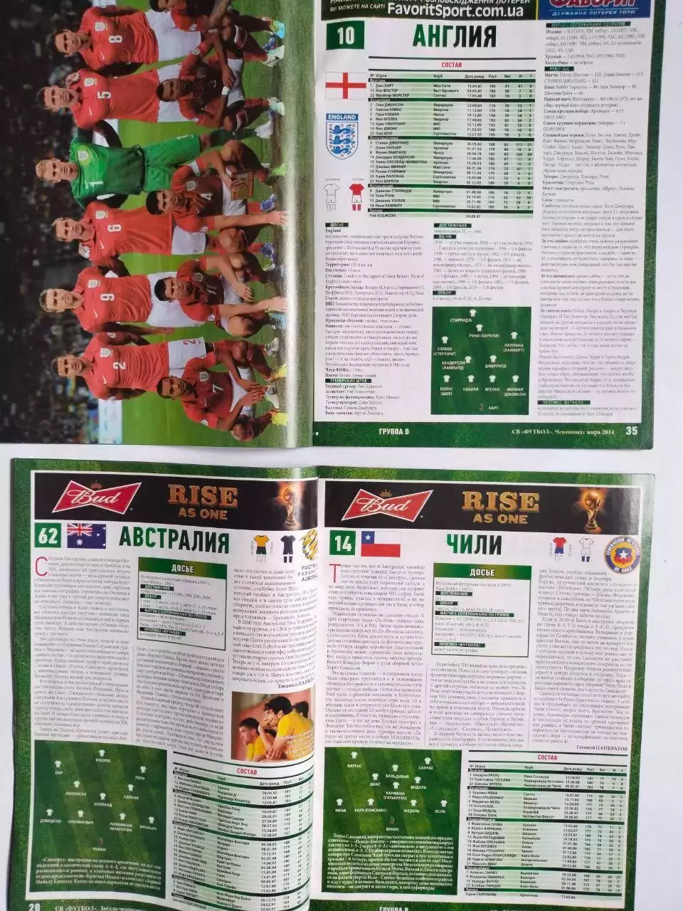 Журнал Футбол Украина Спецвыпуски № 2 и 3 за 2014 г. Чемпионат мира - 2014 год 3