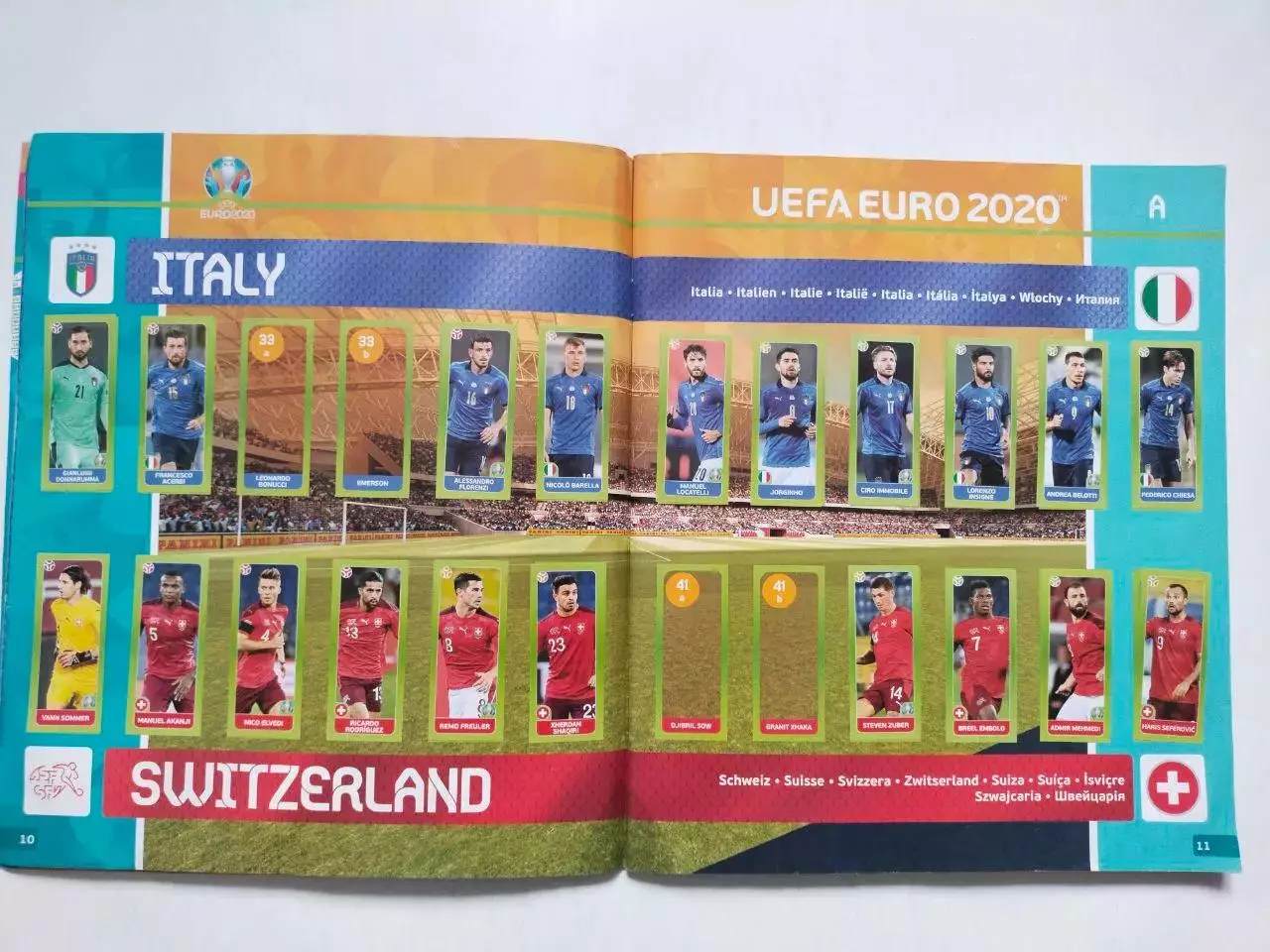 Альбом для наклеек фирмы PANINI - Чемпионат Европы EURO 2020 год 3