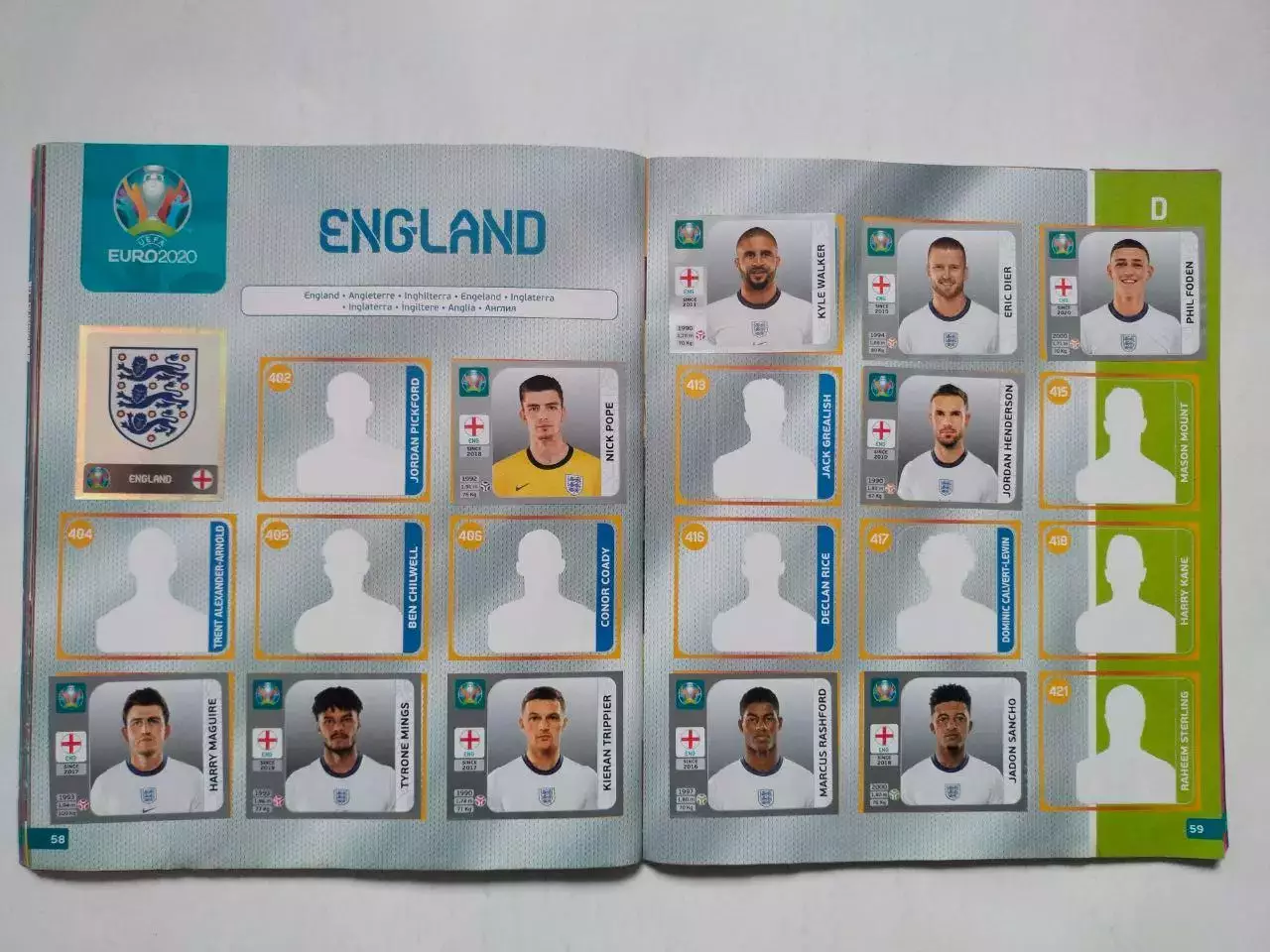 Альбом для наклеек фирмы PANINI - Чемпионат Европы EURO 2020 год 5