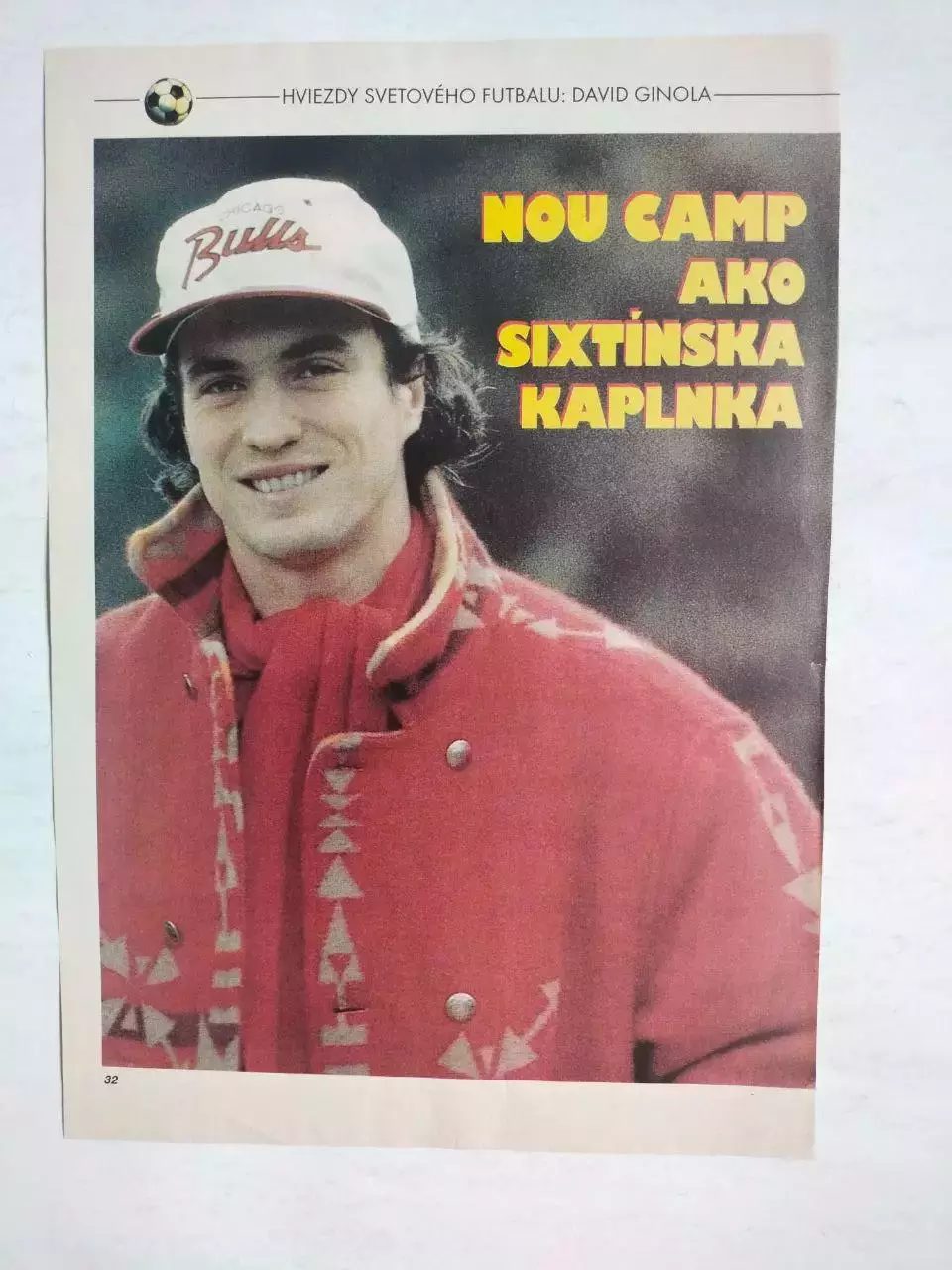 Из журнала FUTBAL звезды футбола - Давид Жинола Франция