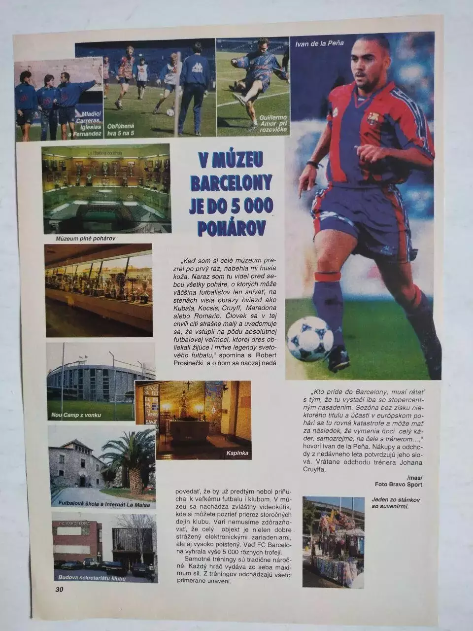 Из журнала FUTBAL звезды футбола - Барселона Испания 1