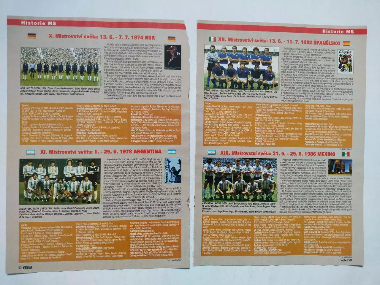 Из журнала FUTBAL история Чемпионатов мира по футболу 1930 - 1998 гг. 2